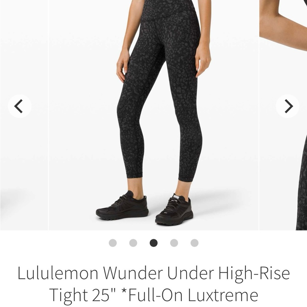 lululemon athletica Black Patterned High-Rise Leggings